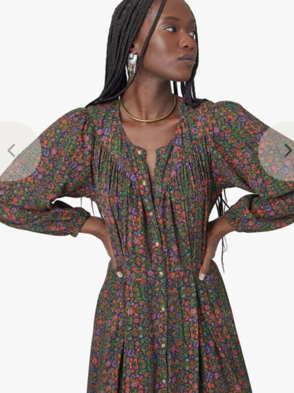 Xirena Esme Maxi Dress Floral Print Women’s Navy Blue Multi size small - Picture 10 of 10